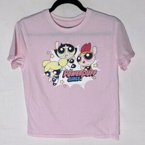 Powerpuff Girls Pink Graphic Tee Crew Neck T-Shirt S